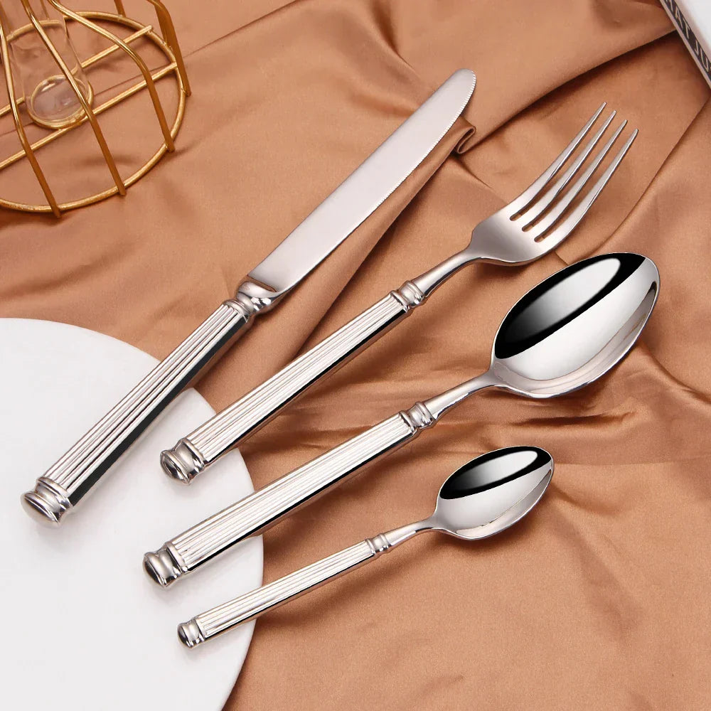 BowLift | Premium Stainless Steel Cutlery Set – 304 Mirror Finish Silverware for Everyday & Formal Dining