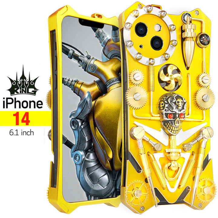 BowLift | Mechanic Skull Cyberpunk Style iPhone Case