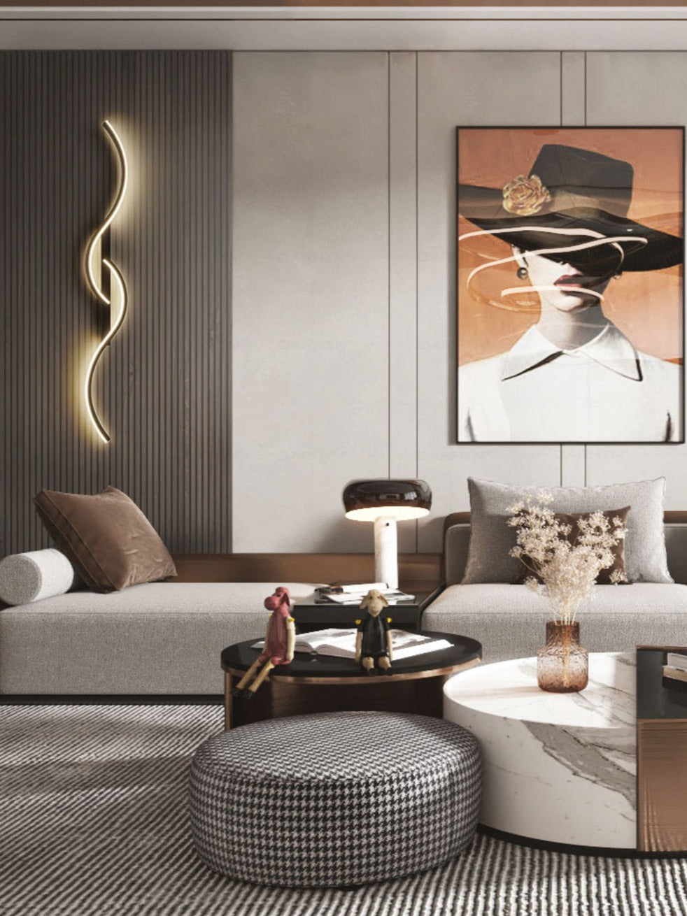 BowLift | Contemporary LED Wall Lamp – Artistic Combination of Forms