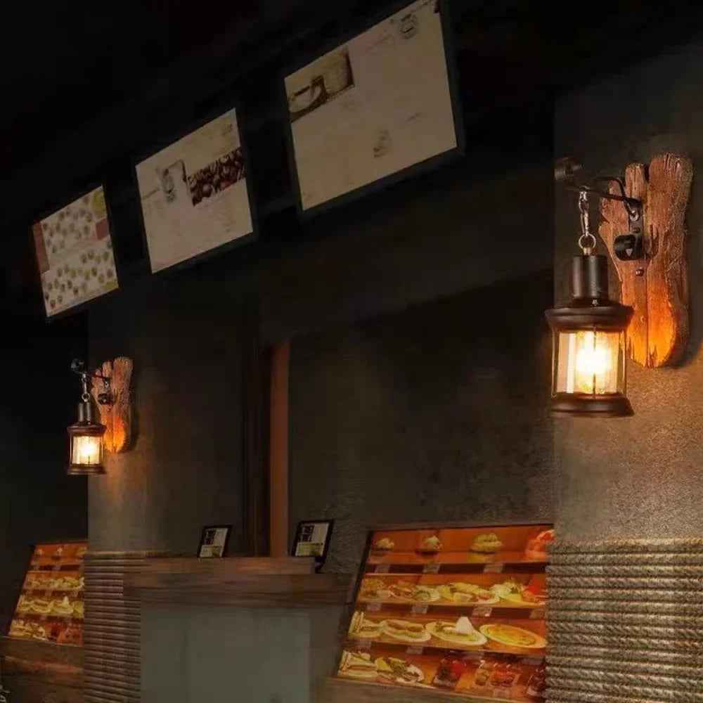 BowLift | Retro Lantern Lamp Industrial Lantern Wall Light