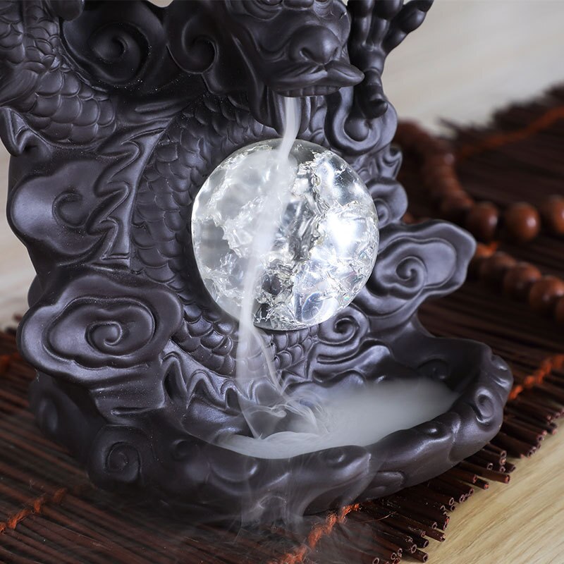 Mystic Dragon Lucky Clay Waterfall Burner | Bowlift