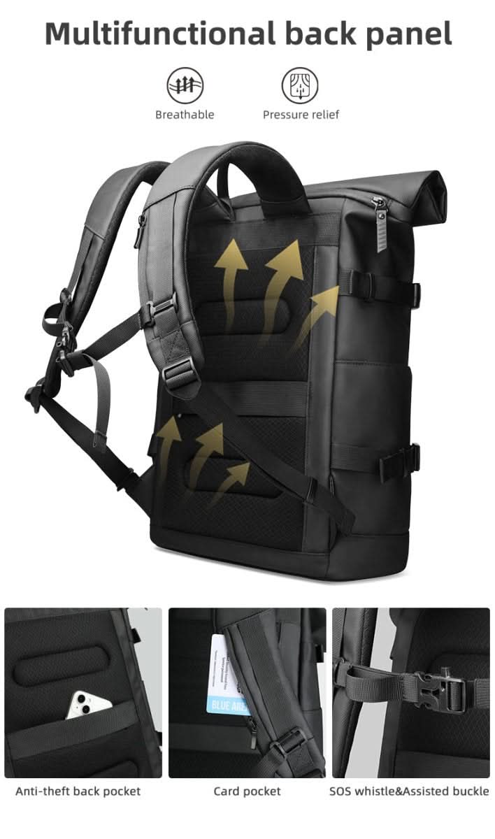 BowLift | Expandable outdoor backpack with large volume & laptop compartment