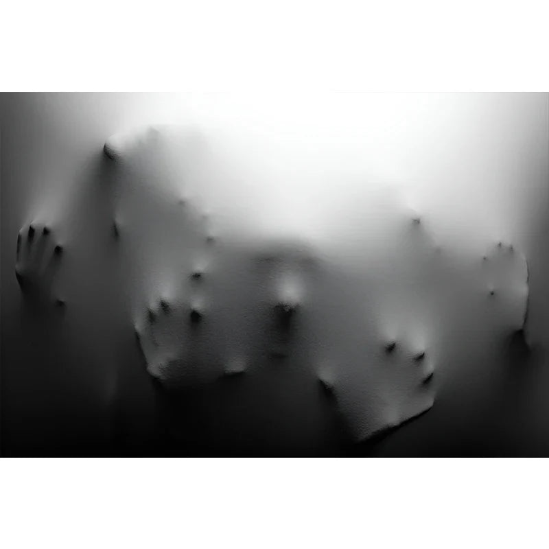 Modern Art Abstract Ghostly Figures In The Wall Canvas Prints Black White Wall Art Posters Pictures For Living Room Bedroom Art Decor | Bowlift