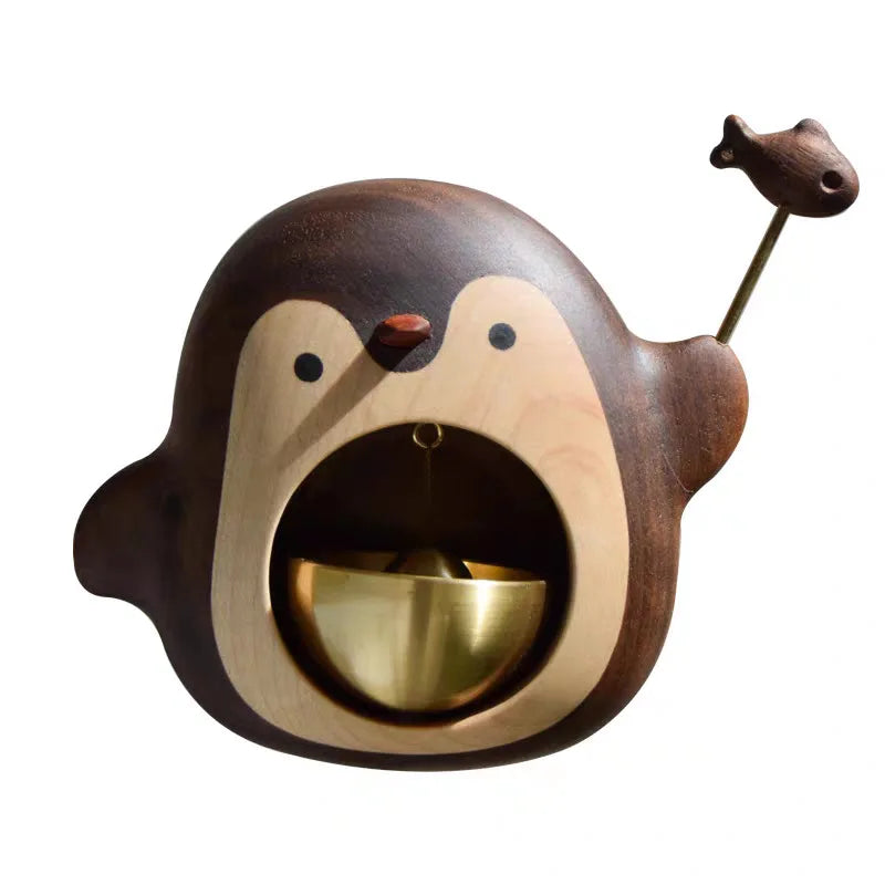 Wooden Penguin Cute Doorbell | Bowlift