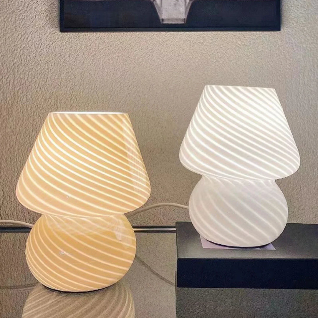 BowLift | Murano Table Lamp - Unique Glass Mushroom Desk Lamp for Magical Atmosphere