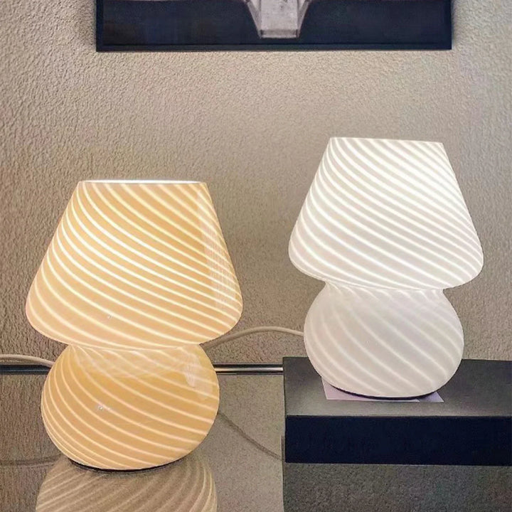BowLift | Murano Table Lamp - Unique Glass Mushroom Desk Lamp for Magical Atmosphere