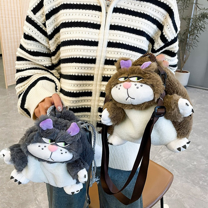 BowLift | Bored Plush Cat Shoulder Bag