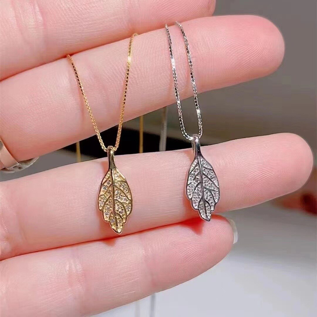 BowLift | Nature Sparkle Tree Leaf Pendant Necklace