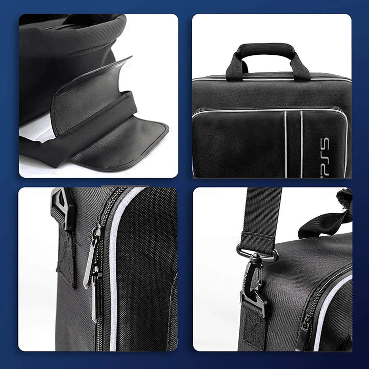 BowLift | Gearvault Carrying Bag for PS5 Console & Accessories | Shockproof & Water-Resistant | With Shoulder Strap & Organizer Compartments