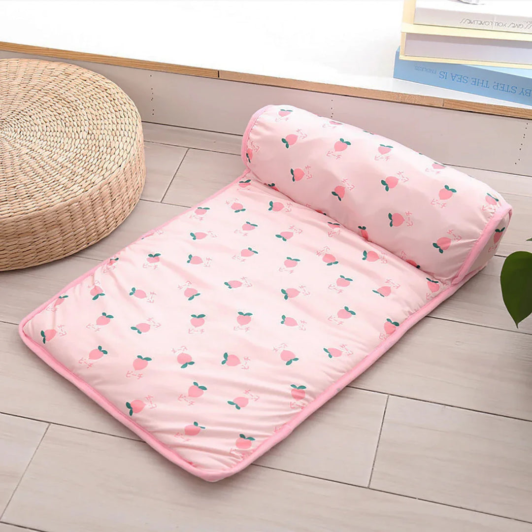 BowLift | Cooling Mat FrostTail for Dogs & Cats | With Headrest | Breathable & Washable | Non-slip & Comfortable