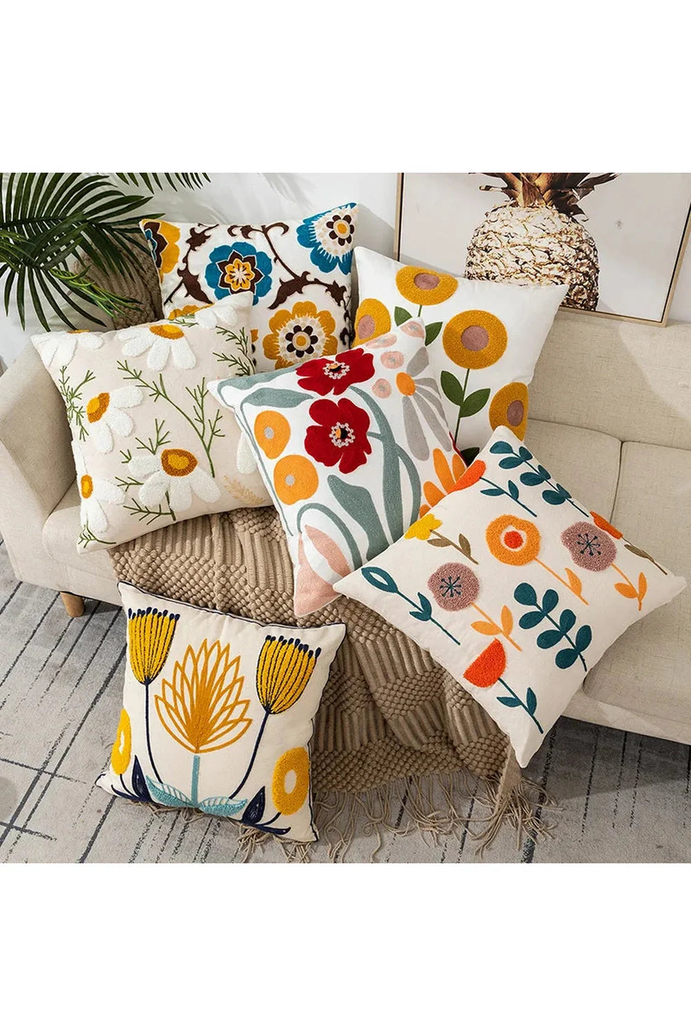 embroidered cushion cover | Bowlift