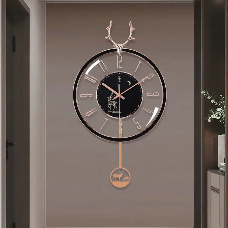 Luxurious silent wall clock – Modern design with large dial for living room | Bowlift