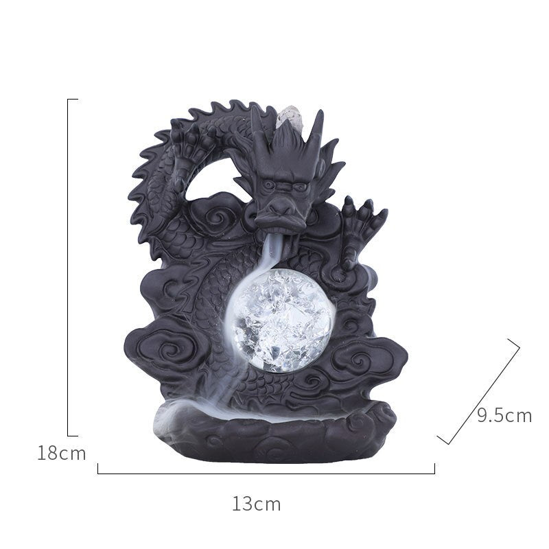 Mystic Dragon Lucky Clay Waterfall Burner | Bowlift