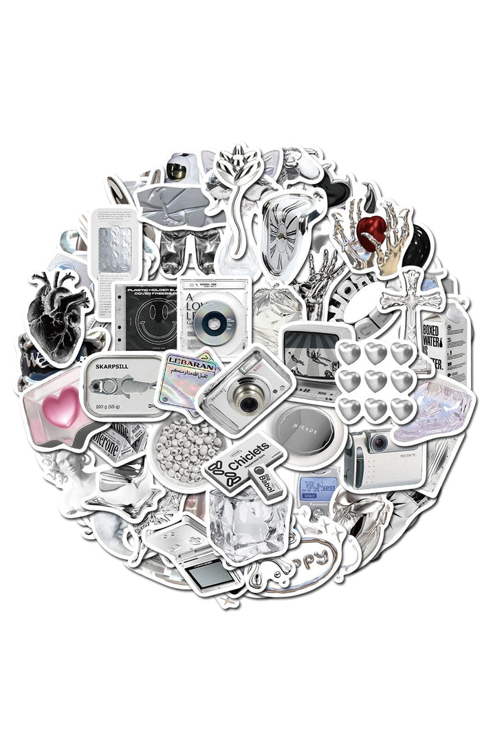 Silver Graffiti Sticker | Bowlift