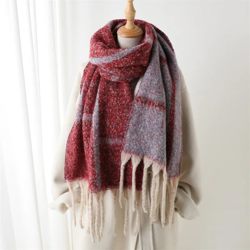 BowLift | CashmiraLux | Women's Winter Scarf & Stole | Cashmere-Pashmina Mix | 220×42 cm | With Fringes