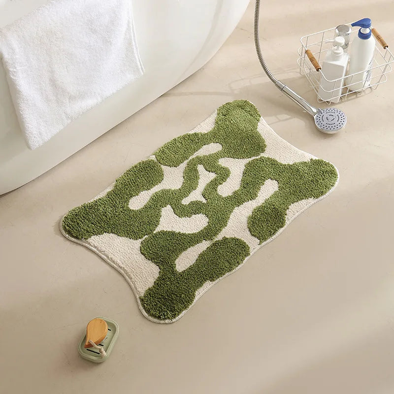 Abstract Grid Tufted Bath Mat | Bowlift