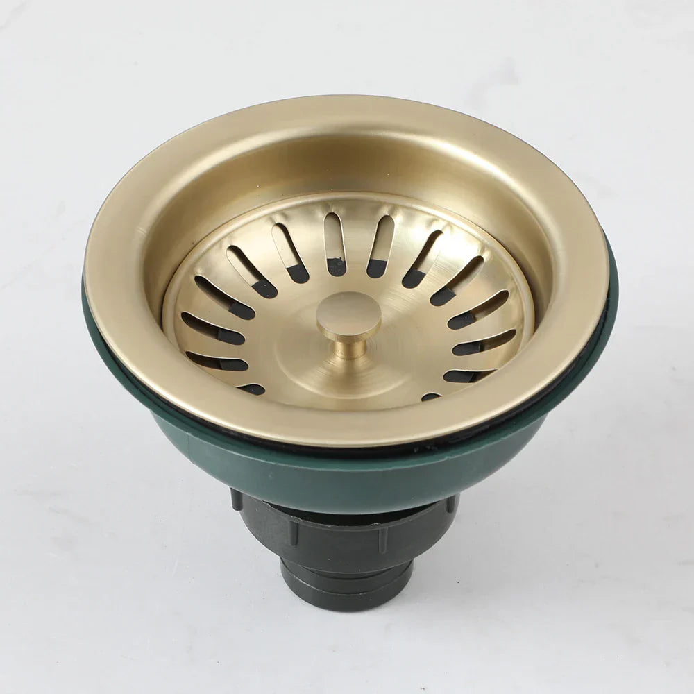 AquaGuard Stainless Steel Sink Strainer with Odor Filter – Pop-Up Stopper & Anti-Blocking Basket Bowlift