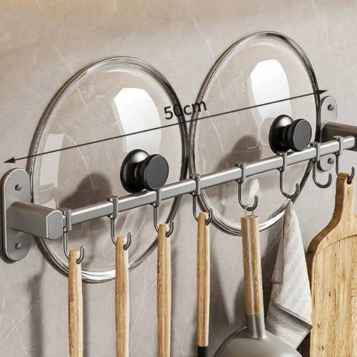 CookEase Kitchen Wall Shelf – Multifunctional Organizer for Lids, Spatulas & Kitchen Utensils Bowlift