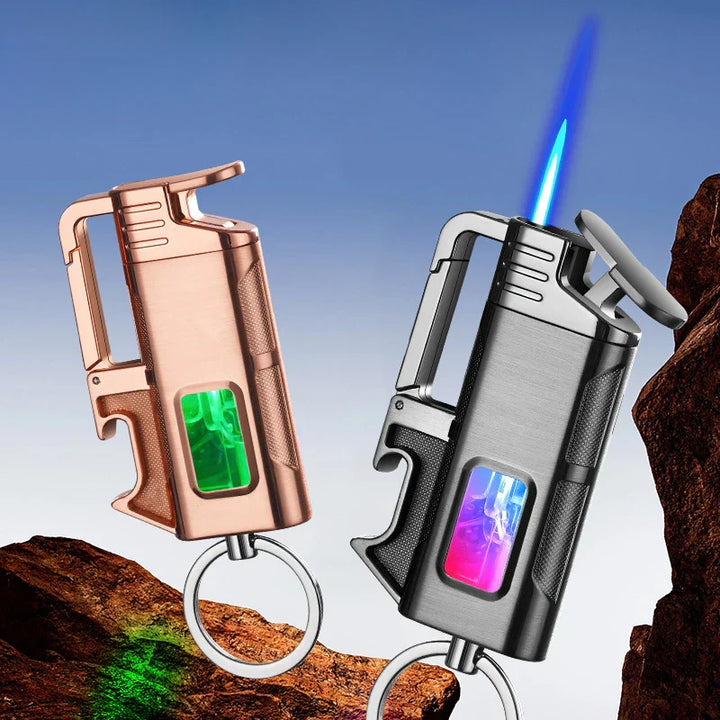 Modern Windproof Metal  Bottle Opener Keychain Lighter | Bowlift