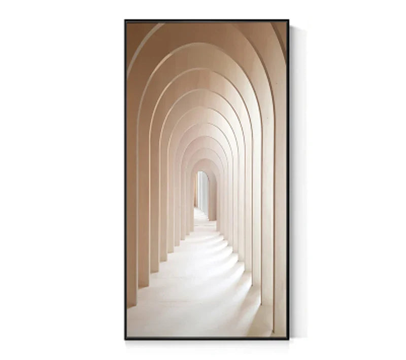 Modern Abstract Minimalist Arches Architecture Wall Art Fine Art Canvas Prints Pictures For Entrance Hall Foyer Living Room Home Office Decor | Bowlift