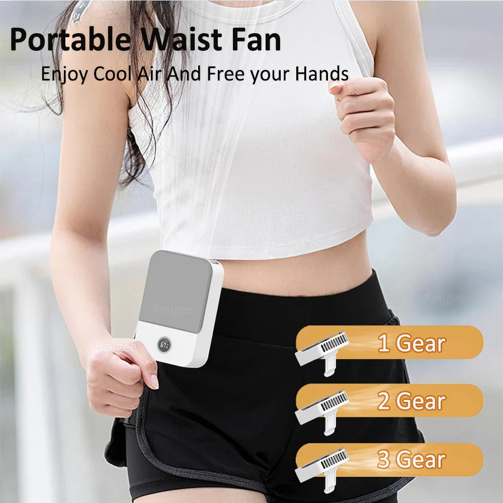 BowLift | Ventixo AirGo Portable Mini Fan | 3-in-1 Neck & Waist Fan | 3 Speeds | Bladeless Design | USB-C Charging Function | 2000 mAh Battery