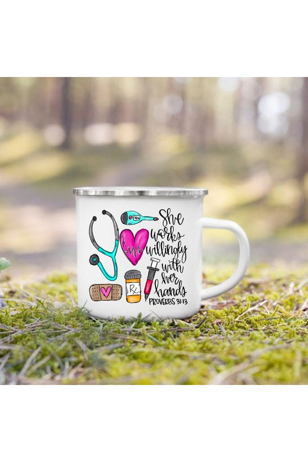 Life Themes Enamel Cup | Bowlift