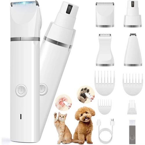 BowLift | Ultimate Pet Grooming Kit: Quiet Hair Clipper, Nail Grinder & Paw Trimmer