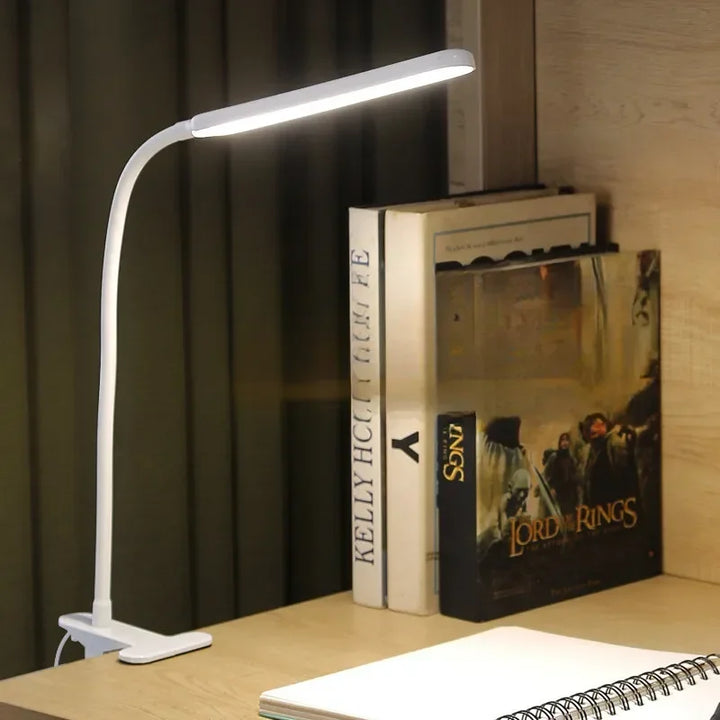 BowLift | LED Clamp Light LumaFlex | 3 Light Colors & 10 Brightness Levels | USB Operation | Flexible Gooseneck | Eye-Friendly & Dimmable