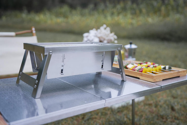 Ultimate Camping Style Stainless Steel Foldable Grill | Bowlift