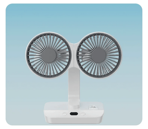 BowLift | Brisano Table Fan Cordless | 8000mAh Battery | 90° Adjustable & 4-Speed Wind | LED Display & USB Charging