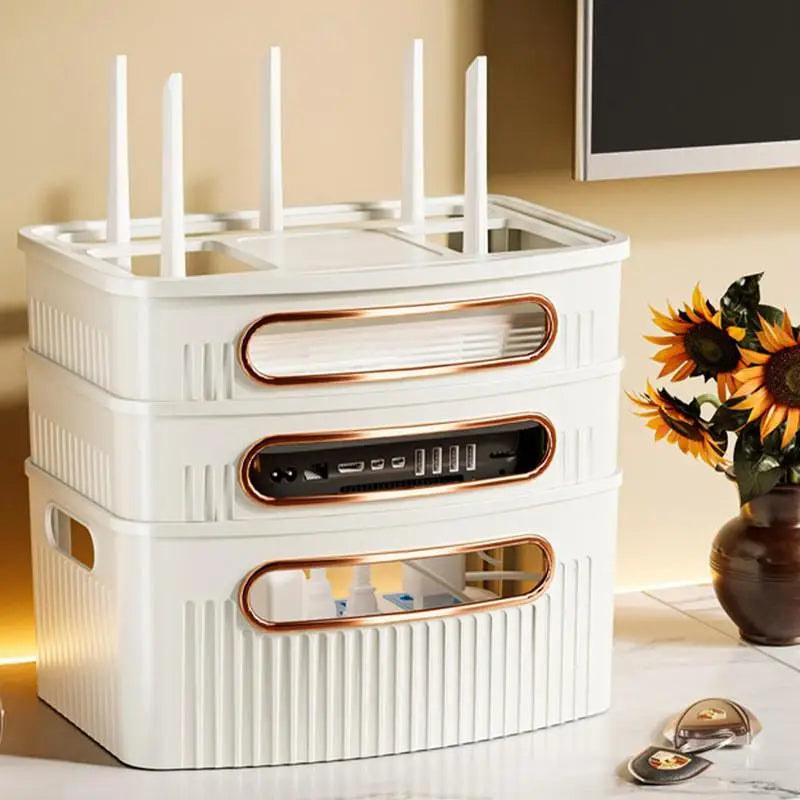 BowLift | Dustproof Decorative Router Storage Box Organizer