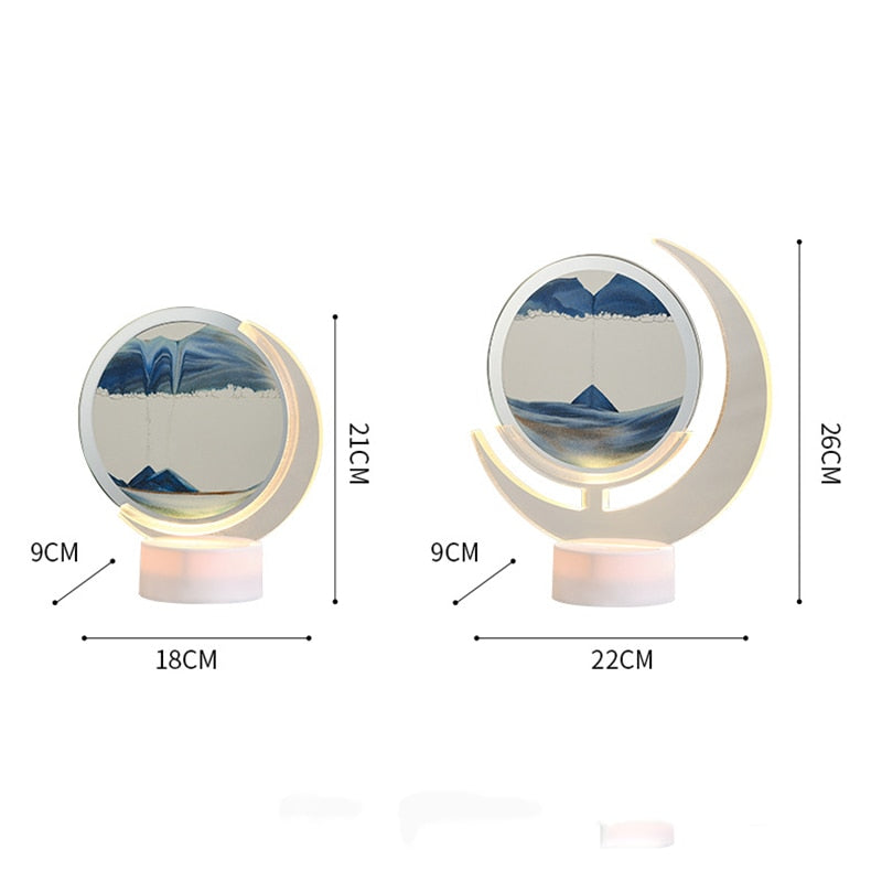 BowLift | Sand Serenity Moon Shape Night Light