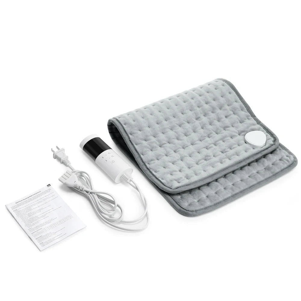 BowLift | ThermaEase Electric Heating Pad | 9 Temperature Levels & 4 Timer Modes | 30×60 cm | Washable & Quick Heating | For Back, Stomach & Legs