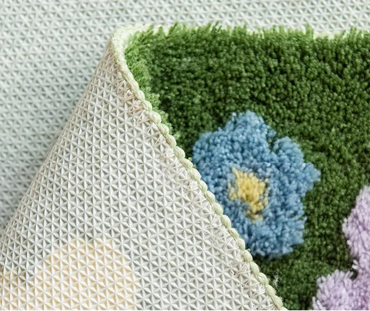 Moss and Floral Garden Rug | Bowlift