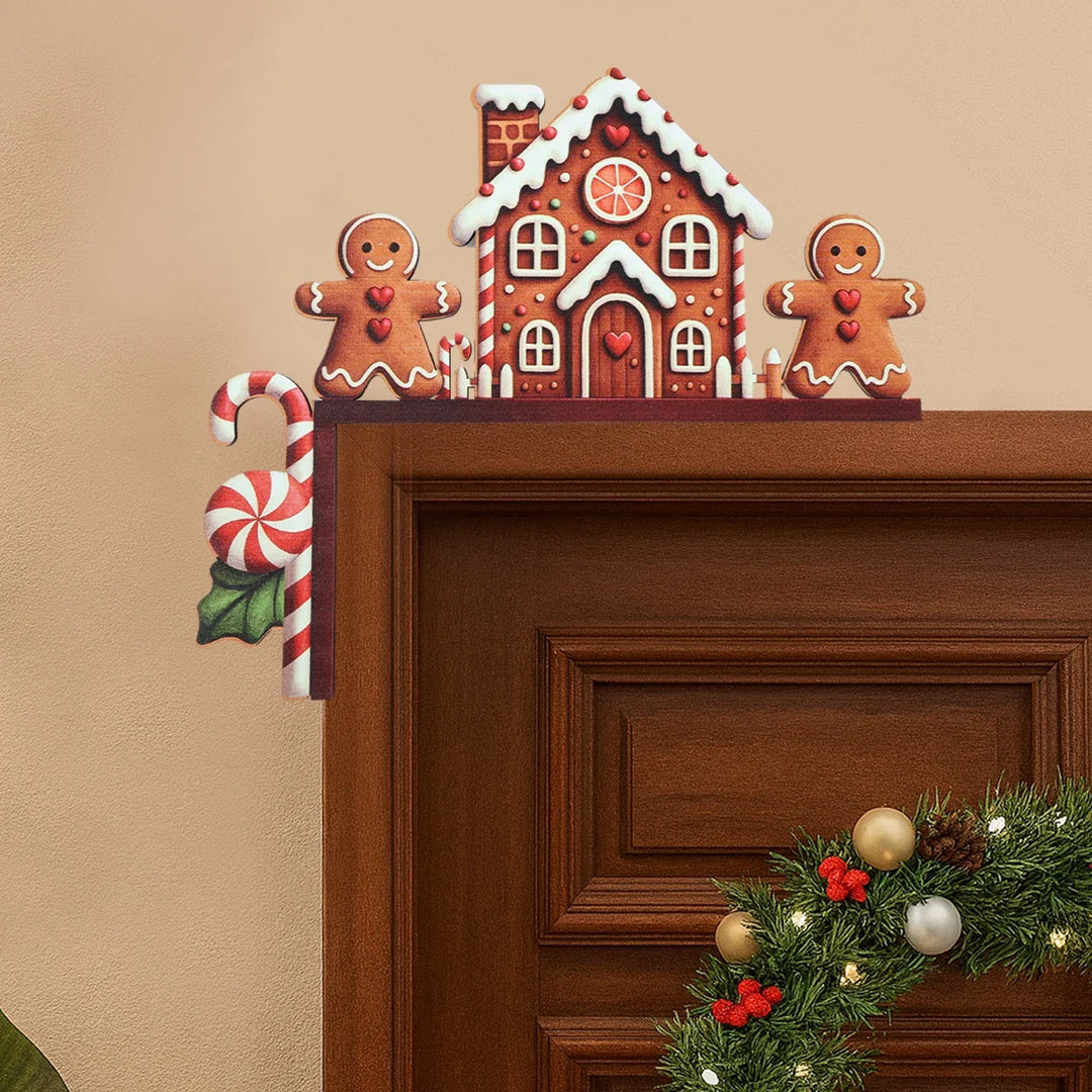 BowLift | Christmas Wooden Decoration FrostiHome | Santa Claus & Snowman | Wooden Door Sign & Corner Decoration | Christmas & New Year 2026