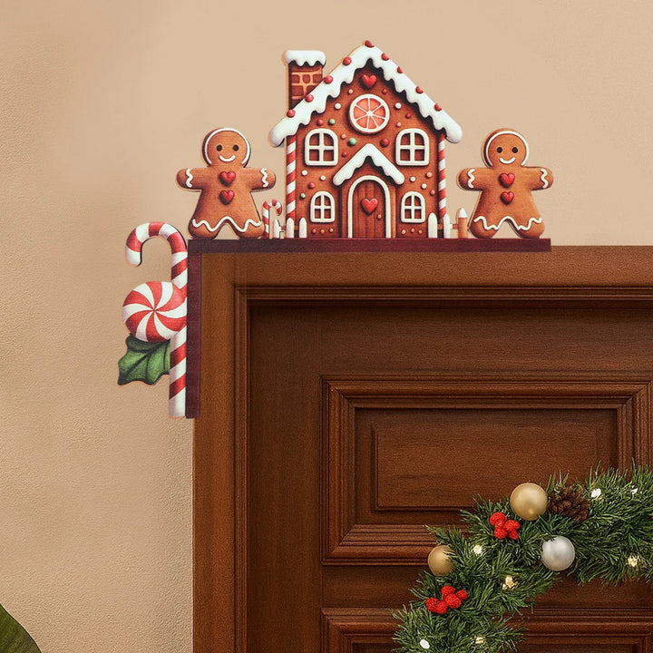 BowLift | Christmas Wooden Decoration FrostiHome | Santa Claus & Snowman | Wooden Door Sign & Corner Decoration | Christmas & New Year 2026