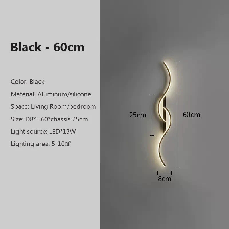 BowLift | LumiStripes | Modern LED Wall Lamp | Minimalist Wall Lamp in Stripe Design | Indoor Lighting for Bedroom & Living Room