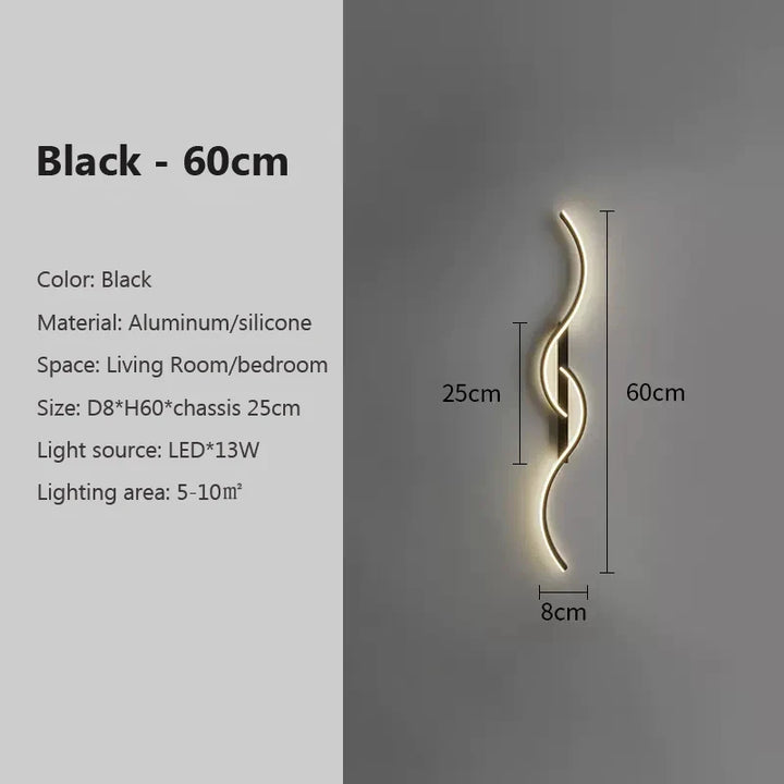 BowLift | LumiStripes | Modern LED Wall Lamp | Minimalist Wall Lamp in Stripe Design | Indoor Lighting for Bedroom & Living Room