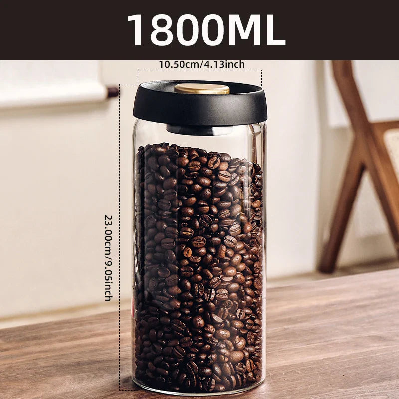 Vacuum storage jar made of borosilicate glass | Bowlift