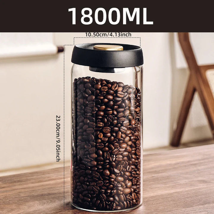 Vacuum storage jar made of borosilicate glass | Bowlift