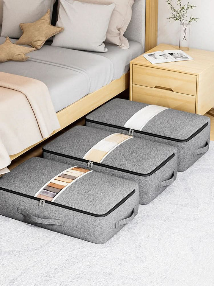 BowLift | CLOTHING STORAGE BAG – Foldable storage bag with view window & zipper for clothes & bedding
