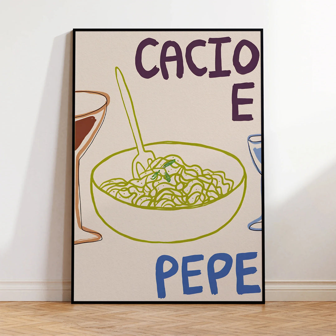 Cacio e Pepe & Spaghetti Bolognese Wall Art | Bowlift