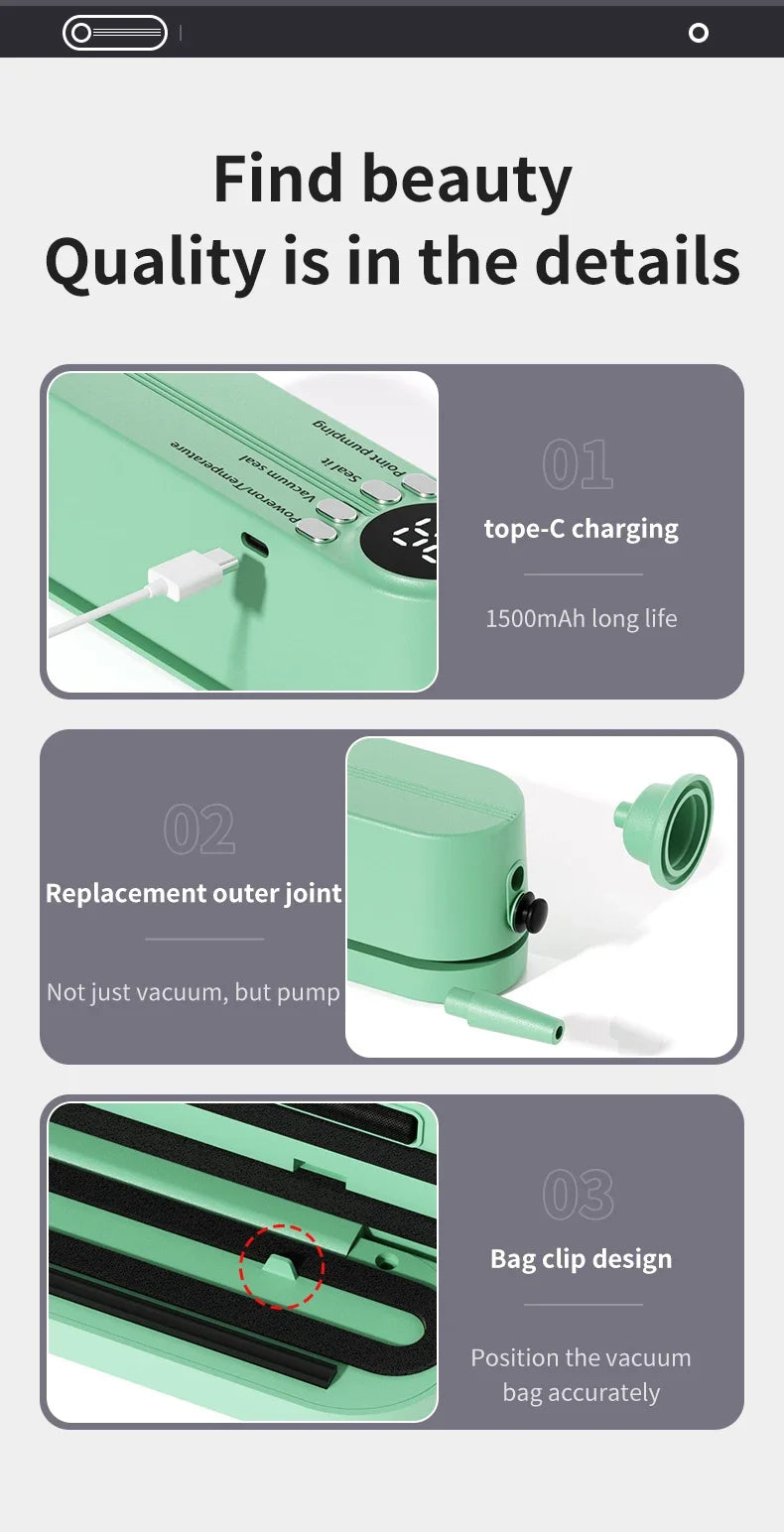 BowLift | Wireless Automatic Mini Vacuum Sealing Machine