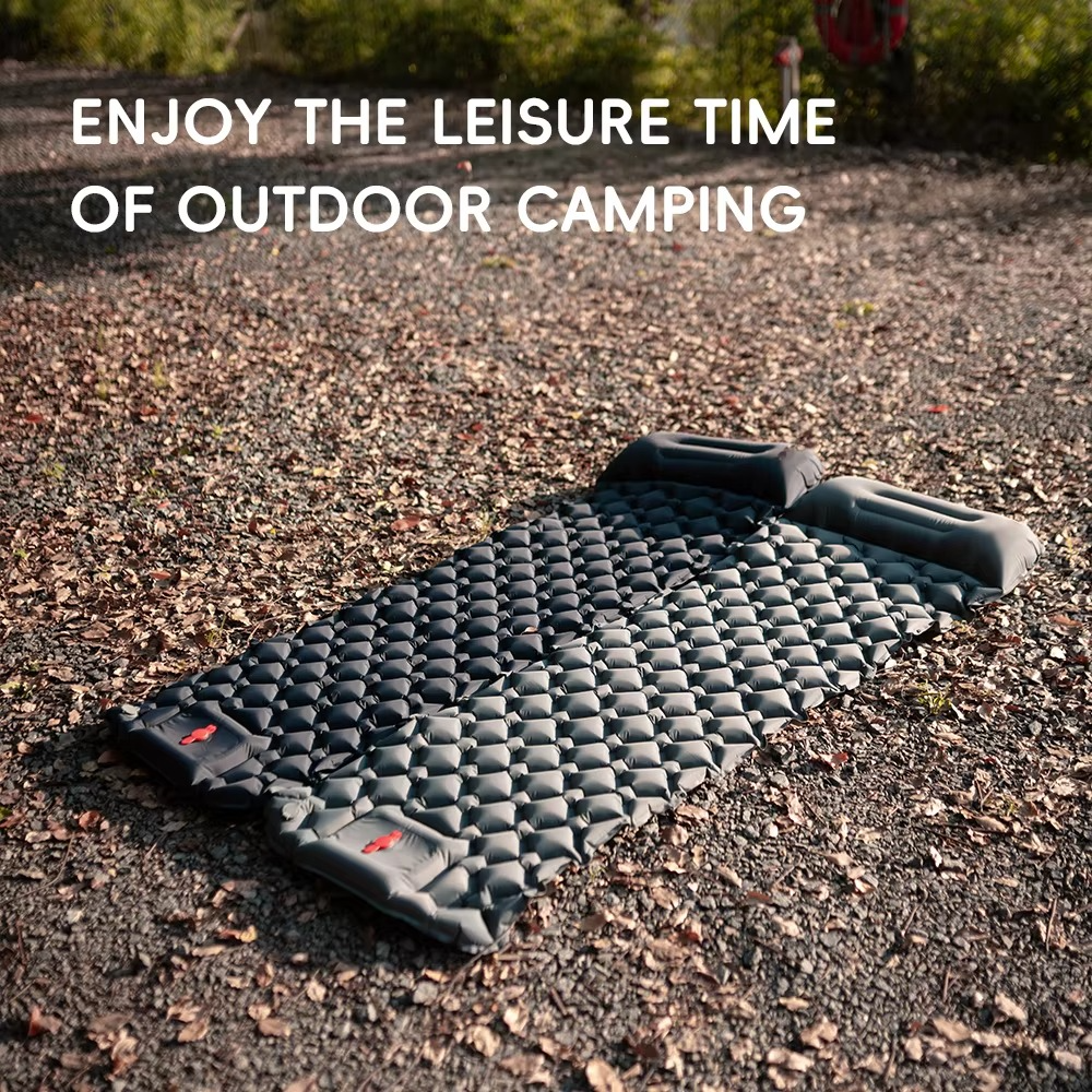 BowLift | Inflatable Camping Sleeping Pad with Built-in Pillow Self-Inflating Air Cushion for Hiking and Outdoor Travel