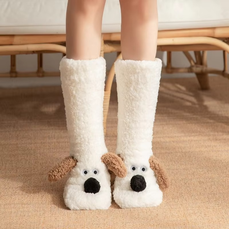 BowLift | Luxurious Velvet Coral Fleece Winter Socks for Women