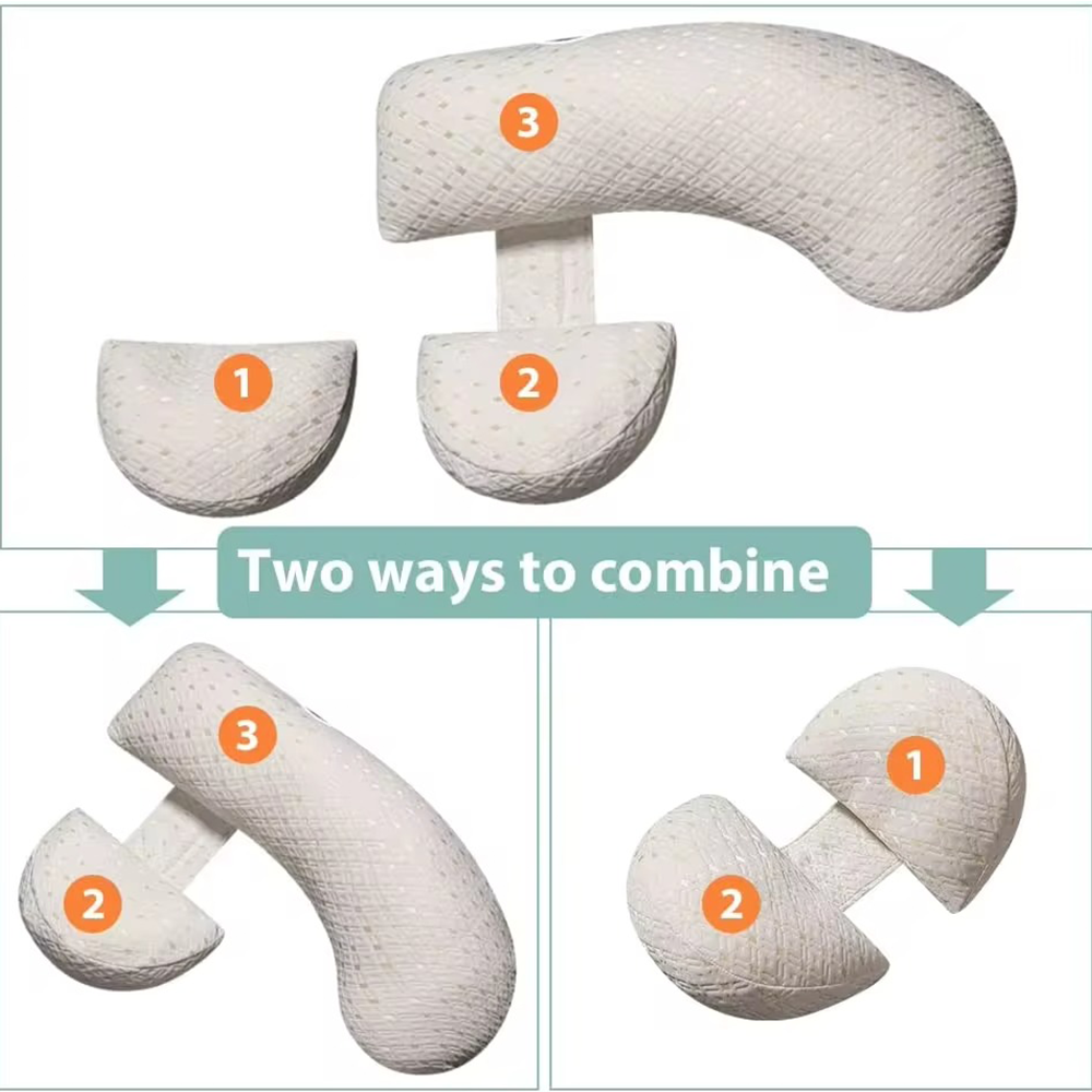 ComfyMama U-shaped pregnancy pillow – Full body support & washable cover | Bowlift