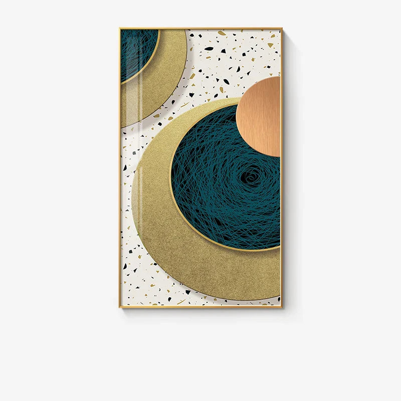 Modern Abstract Geometric Circles Wall Art Fine Art Canvas Prints Pictures For Luxury Living Room Dining Room Hotel Bedroom Home Office Art Decor | Bowlift