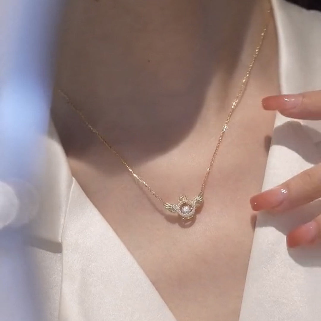 BowLift | Lucky Wings Pendant Zircon Necklace