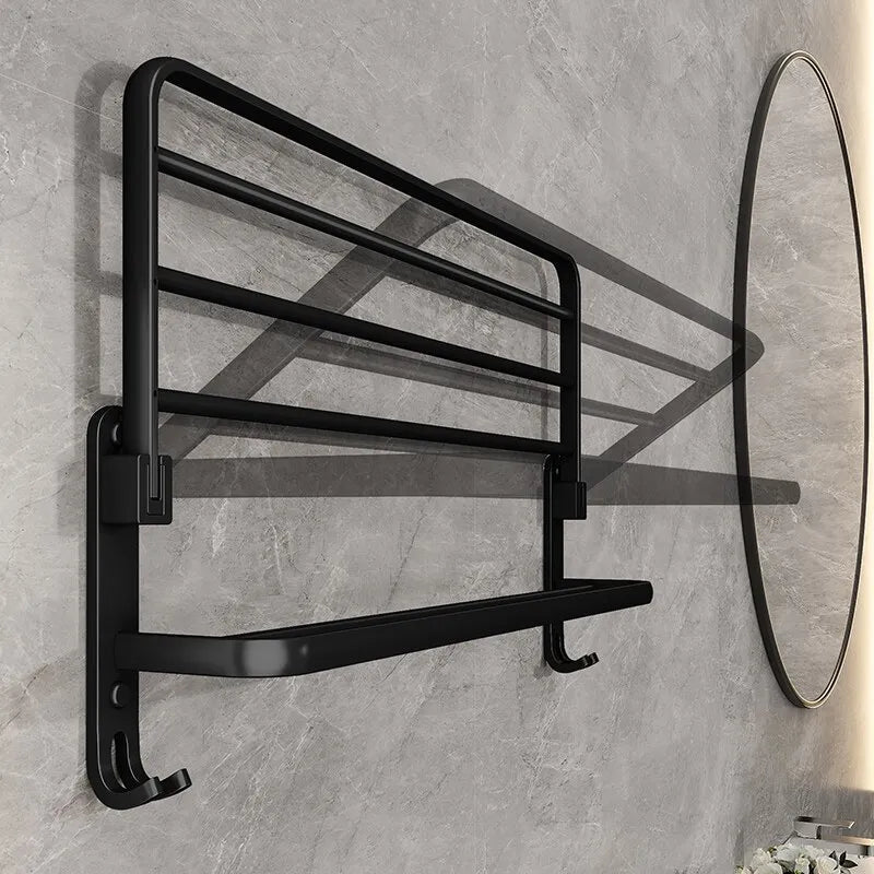 BowLift | Elegant Life Space-Saving Foldable Aluminum Towel Rack