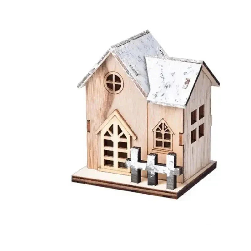 BowLift | FrostGlitter Christmas Lanterns - Enchanting House-shaped Christmas Decoration for a Magical Atmosphere